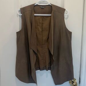 Vince 100% Leather Vest Size S